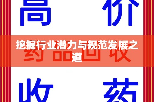 淮安挖掘行业潜力与规范发展之道